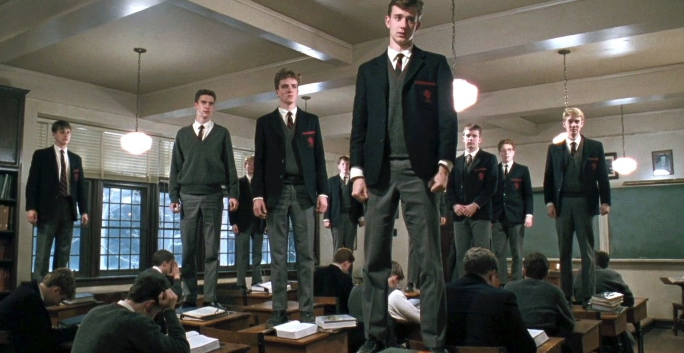 📽 Oh Capitaine, mon capitaine ! Crédits photo : Capture d’écran du film Le Cercle des Poètes Disparus (1989)